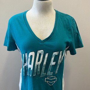 Green harley davidson tshirt